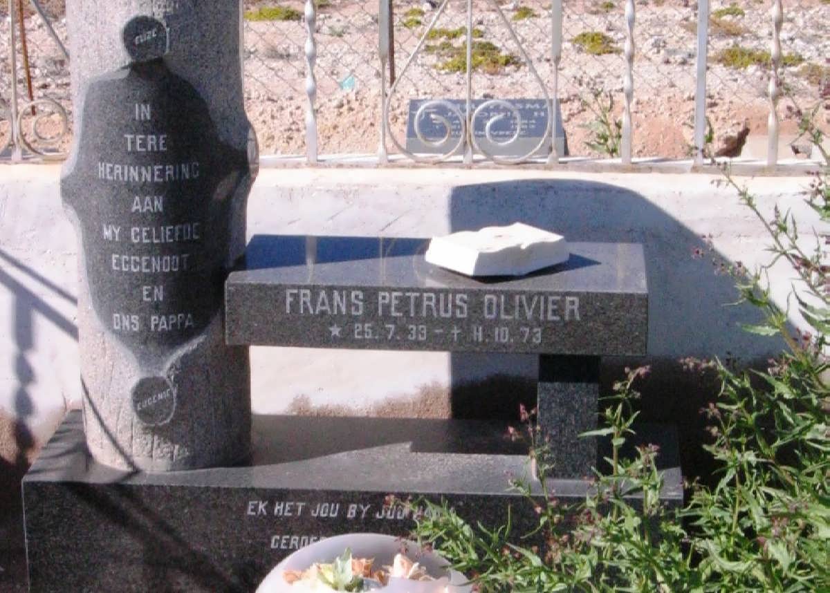 OLIVIER Frans Petrus 1933-1973