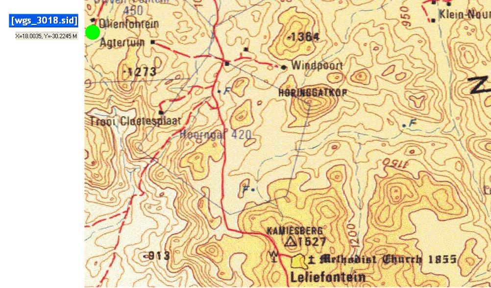 1. Olienfontein, Kamiesberg Kaart wgs3018