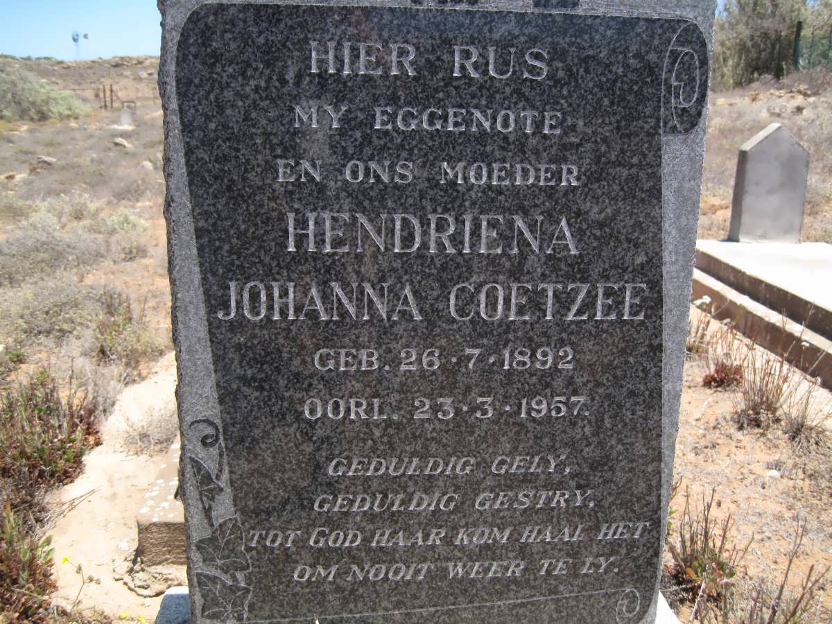 COETZEE Hendriena Johanna 1892-1957