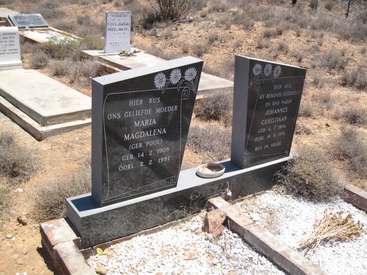 COETZEE Johannes Christiaan 1904-1976 &amp; Maria Magdalena POOL 1908-1997