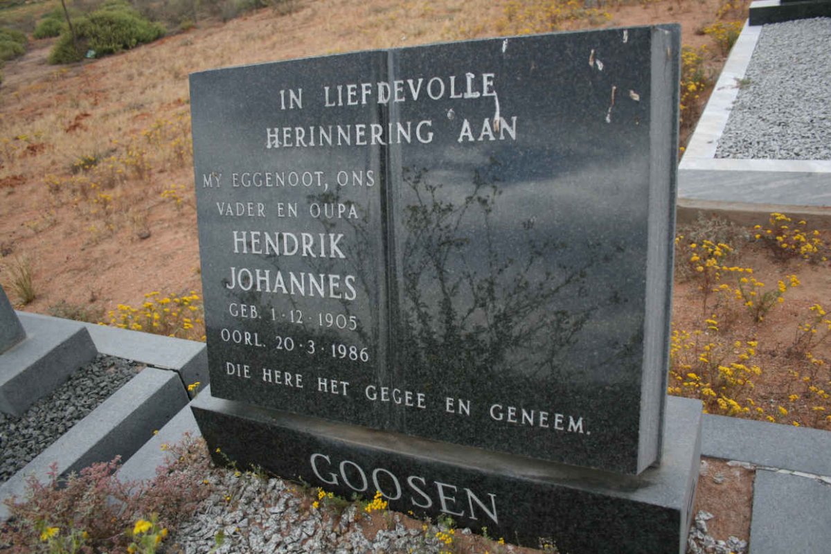 GOOSEN Hendrik 1905-1986