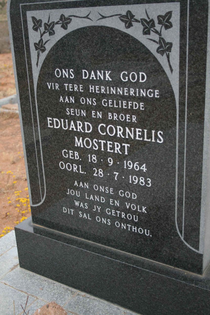 MOSTERT Eduard Cornelis 1964-1983