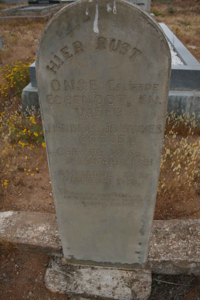 GOOSEN Hendrik Johannes 1881-1933