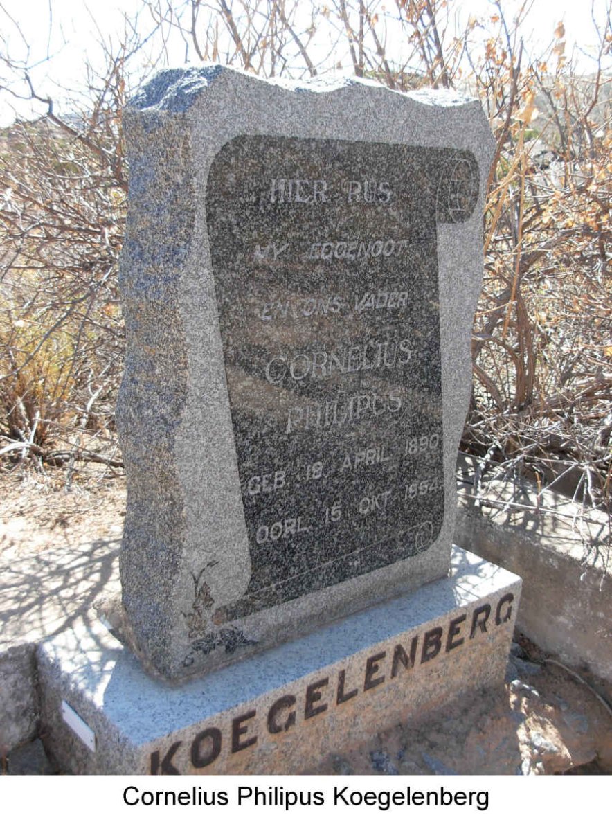 KOEGELENBERG Cornelius Philipus 1890-1954