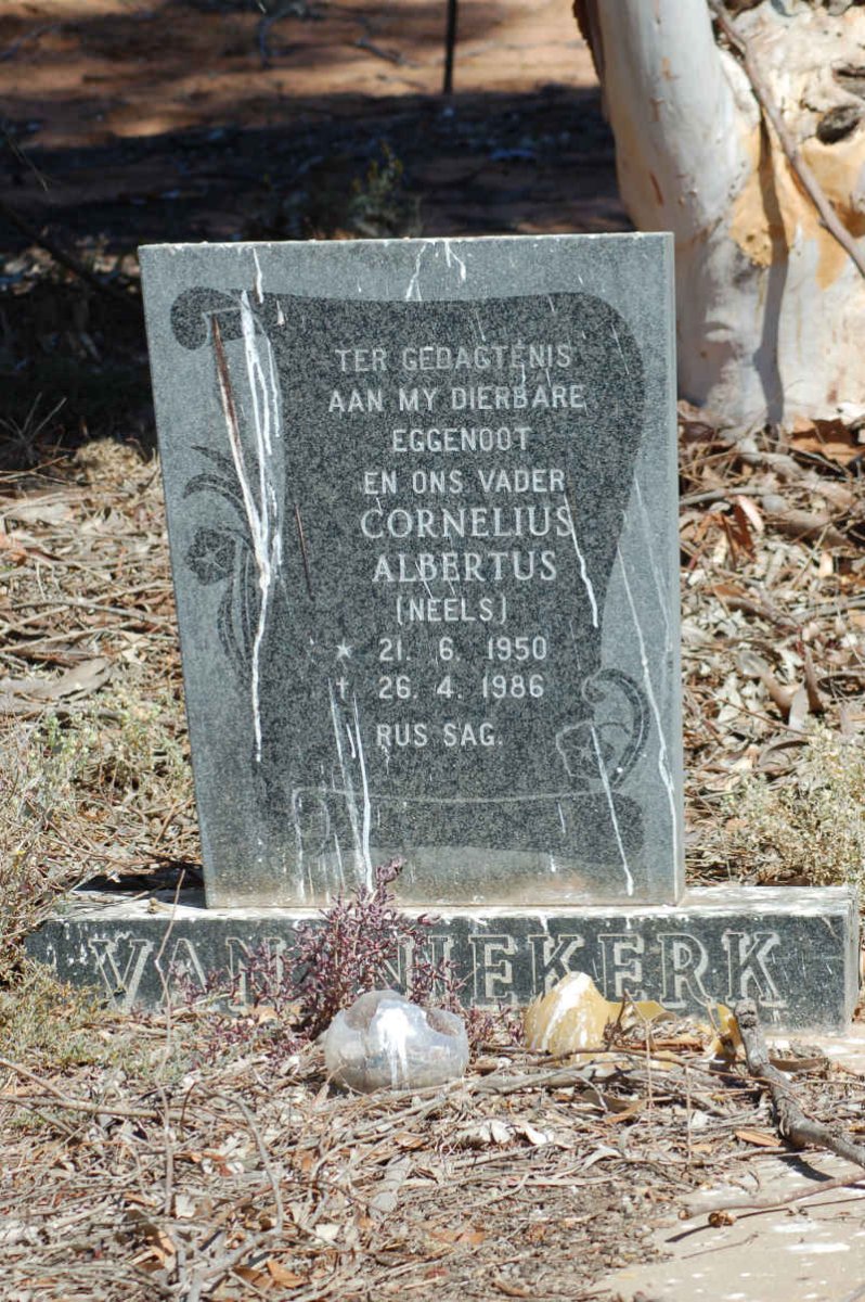 NIEKERK Cornelius Albertus, van 1950-1986