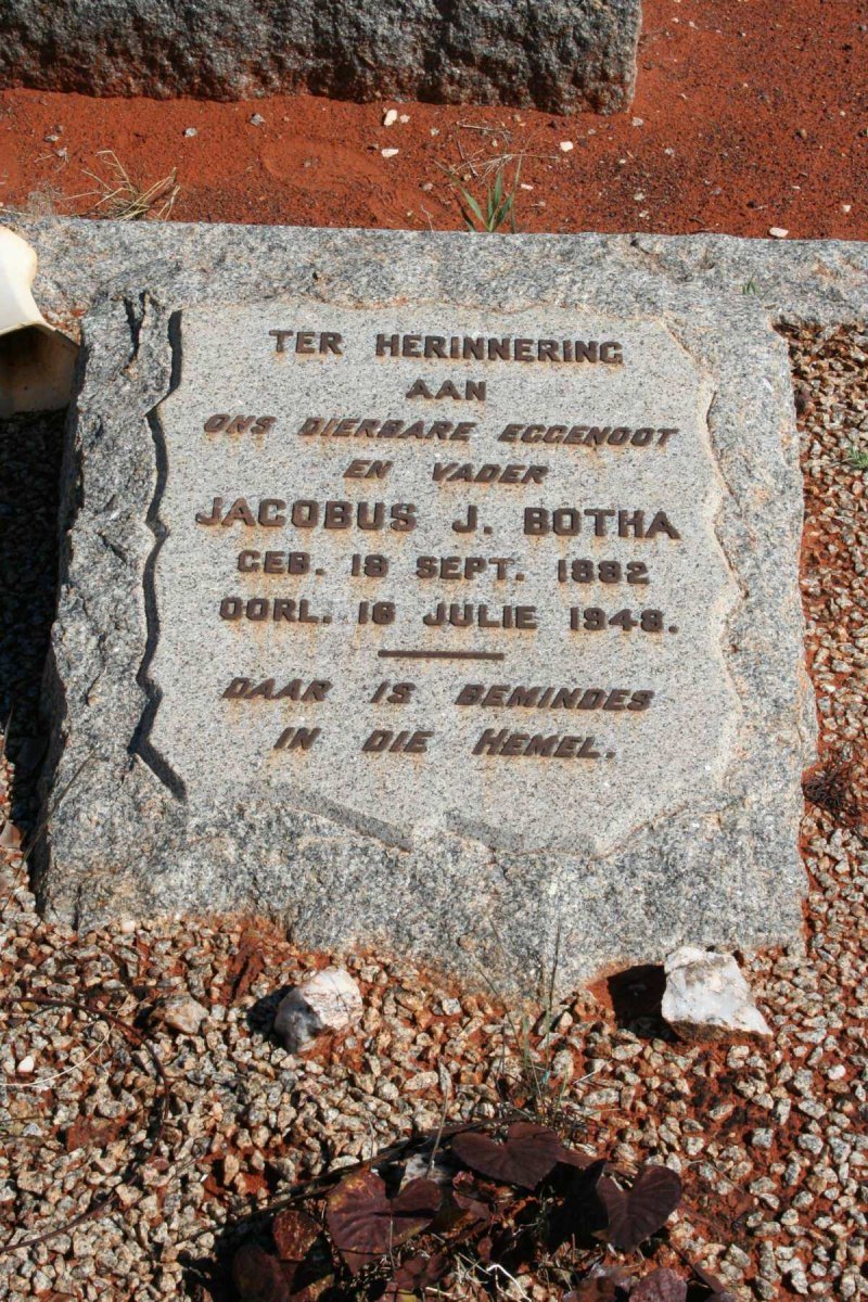 BOTHA Jacobus J. 1882-1948