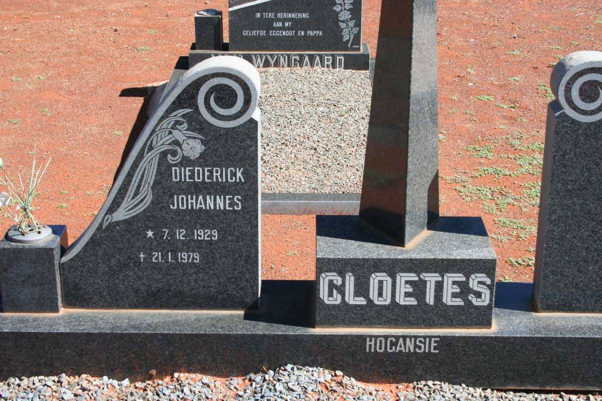 CLOETES Diederick Johannes 1929-1979