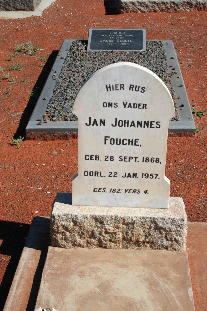 FOUCHE Jan Johannes 1868-1957