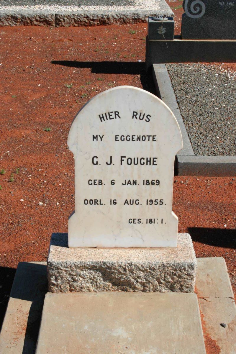 FOUCHE C.J. 1869-1955