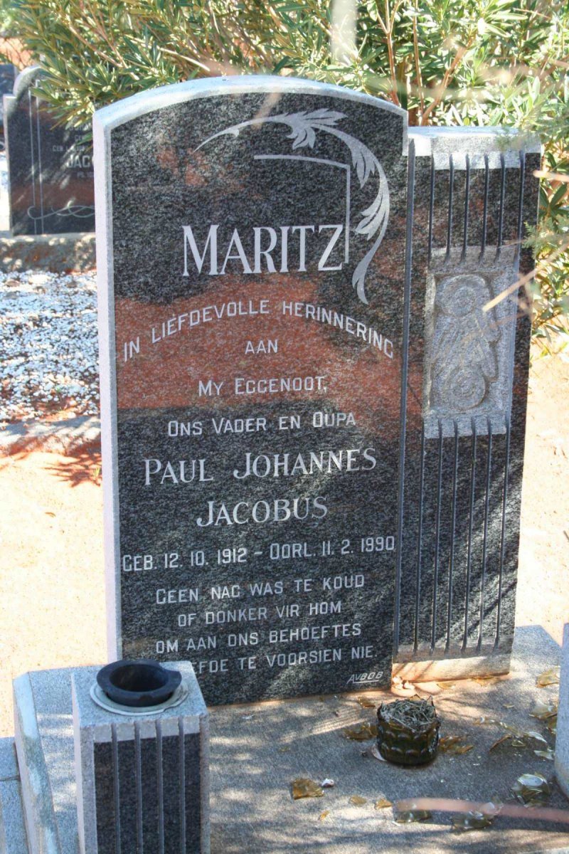 MARITZ Paul Johannes Jacobus 1912-1990