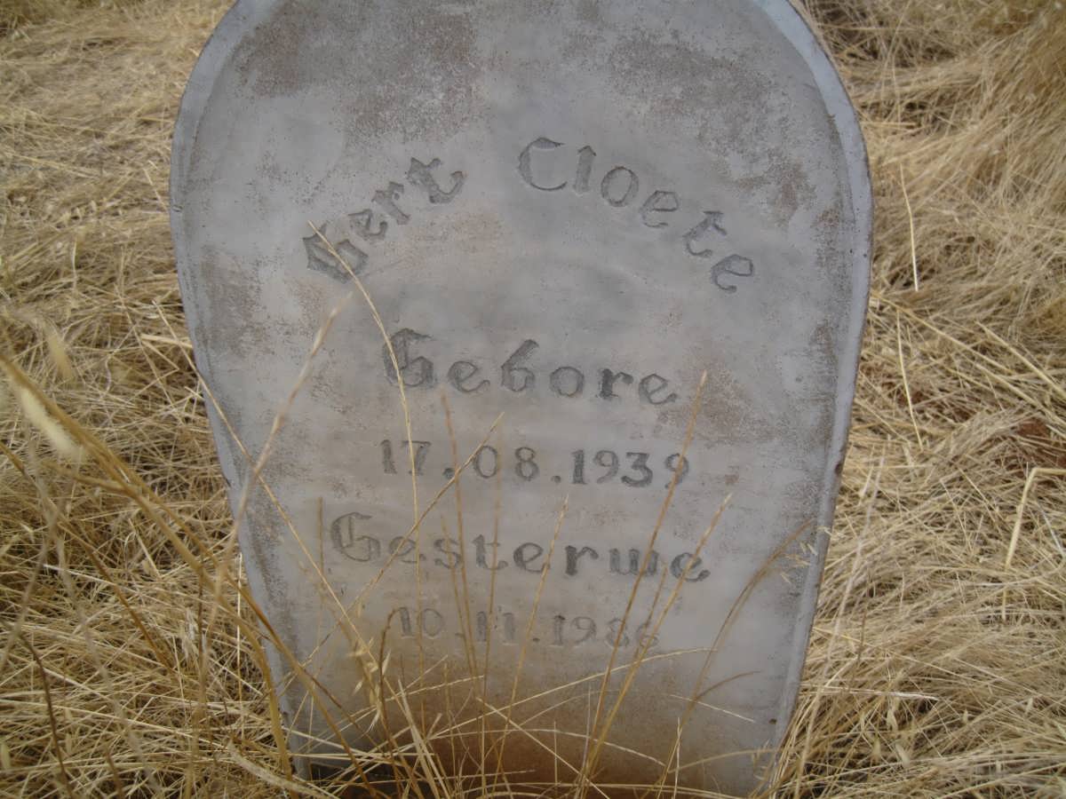 CLOETE Gert 1939-1986