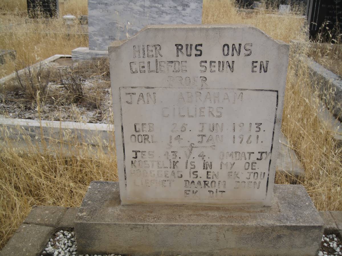 CILLIERS Jan Abraham 1913-1961