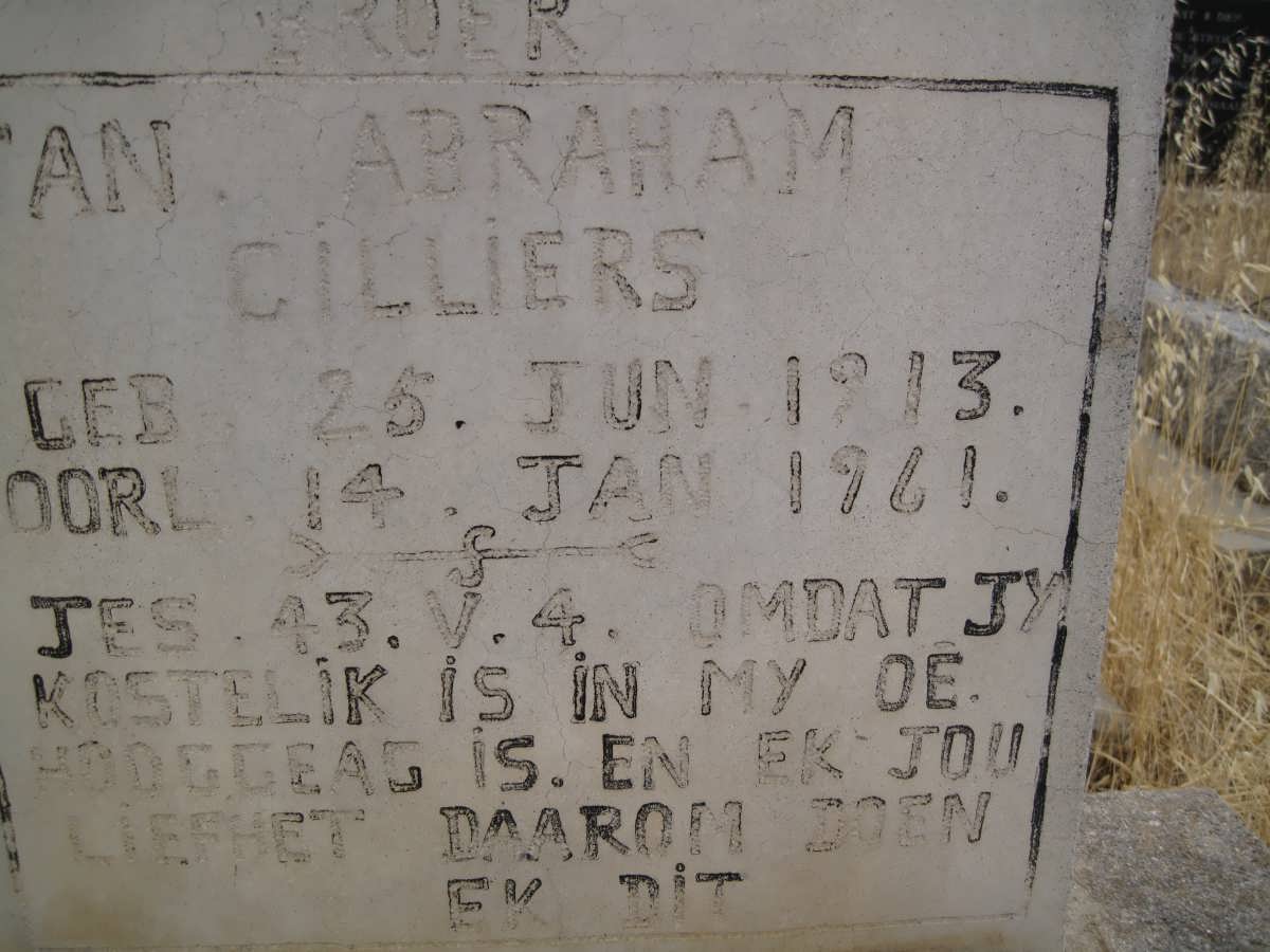 CILLIERS Jan Abraham 1913-1961