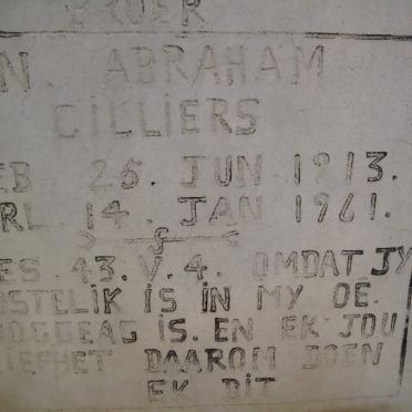 CILLIERS Jan Abraham 1913-1961