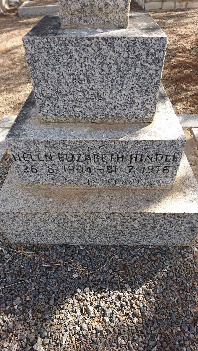 HINDLE Helen Elizabeth 1904-1976