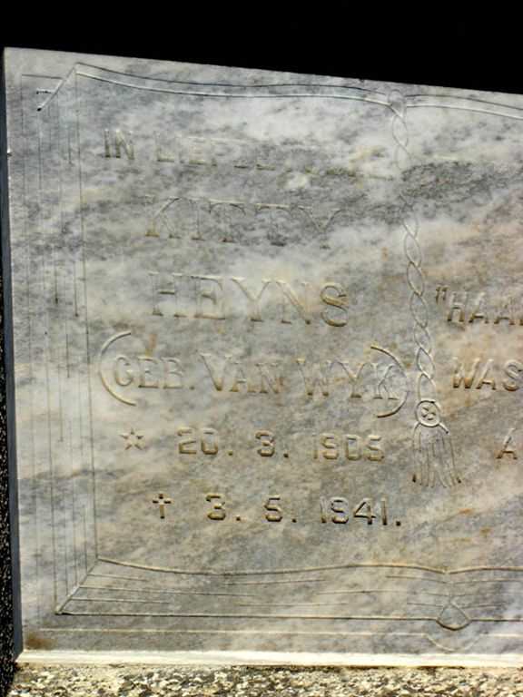 HEYNS Kitty nee VAN WYK 1905-1941