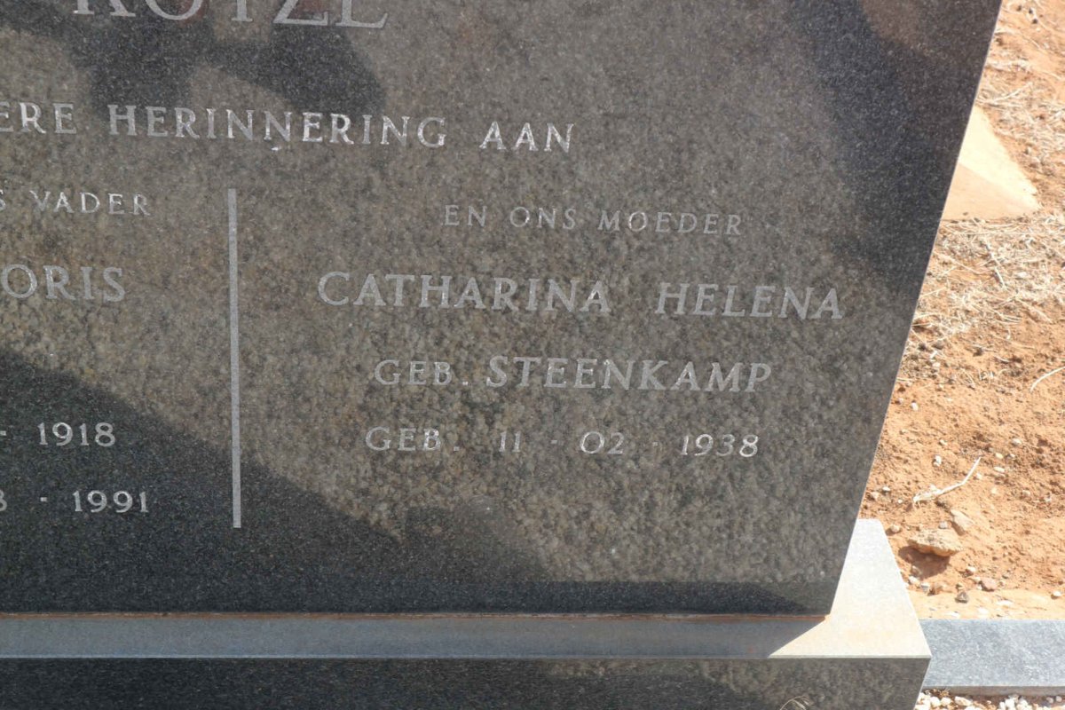 HUGO Johannes Floris 1918-1991 &amp; Catharina Helena STEENKAMP 1938-