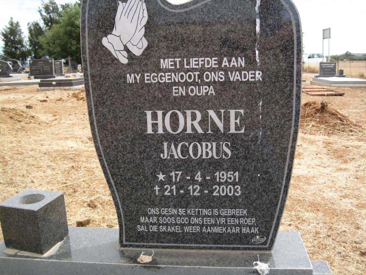 HORNE Jacobus 1951-2003