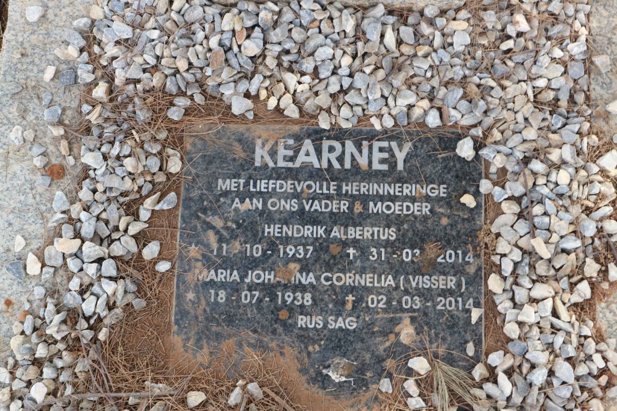 KEARNEY Hendrik Albertus 1937-2014 &amp; Maria Johanna Cornelia VISSER 1938-2014 
