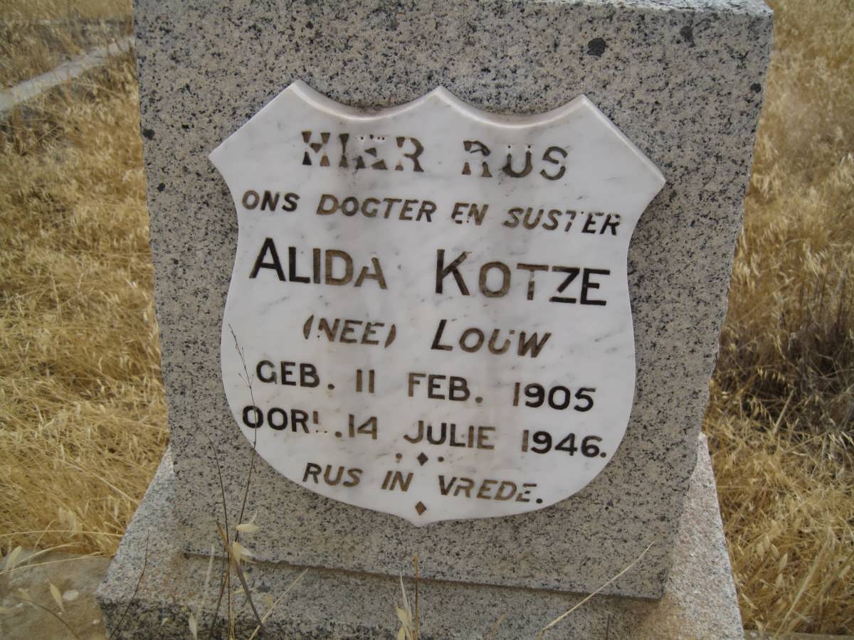 KOTZE Alida nee LOUW 1905-1946