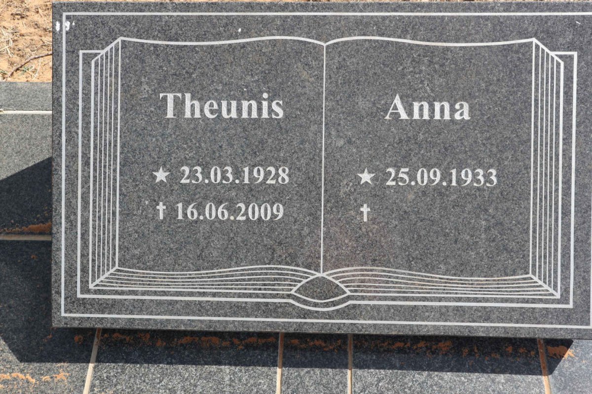 KOTZE Theunis 1928-2009 &amp; Anna 1933-