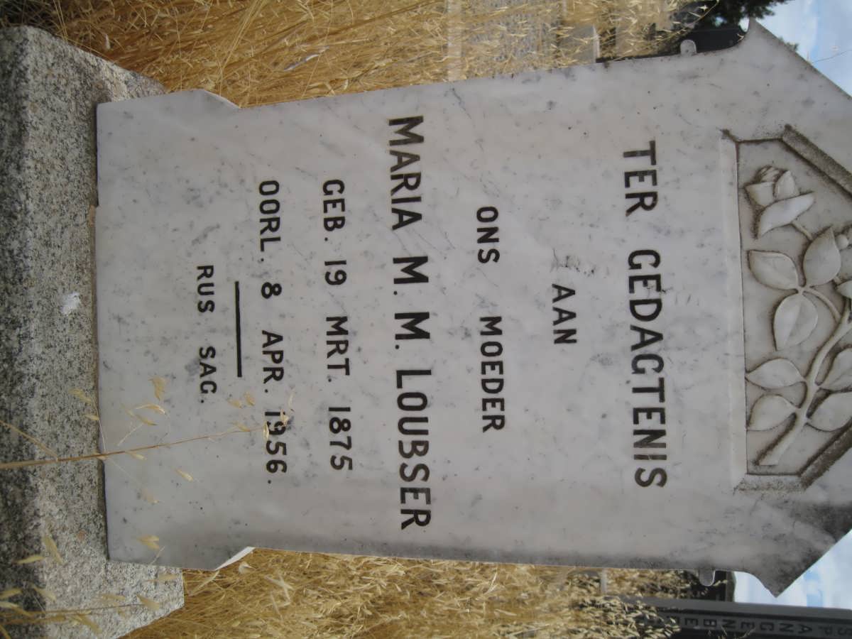 LOUBSER Maria M.M. 1875-1956