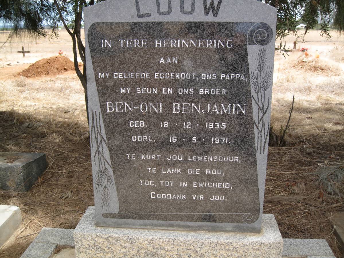 LOUW Ben Benjamin 1935-1971