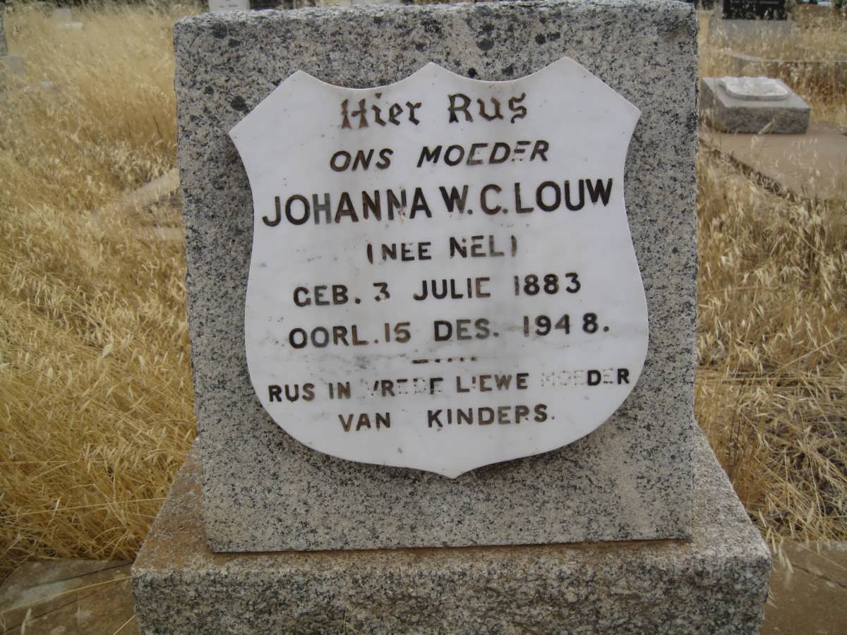 LOUW Johanna W.C. nee NEL 1883-1948