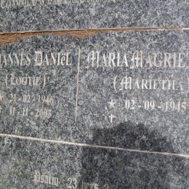 LOOTS Johannes Daniel 1946-2003 &amp; Maria Magrietha 1945-