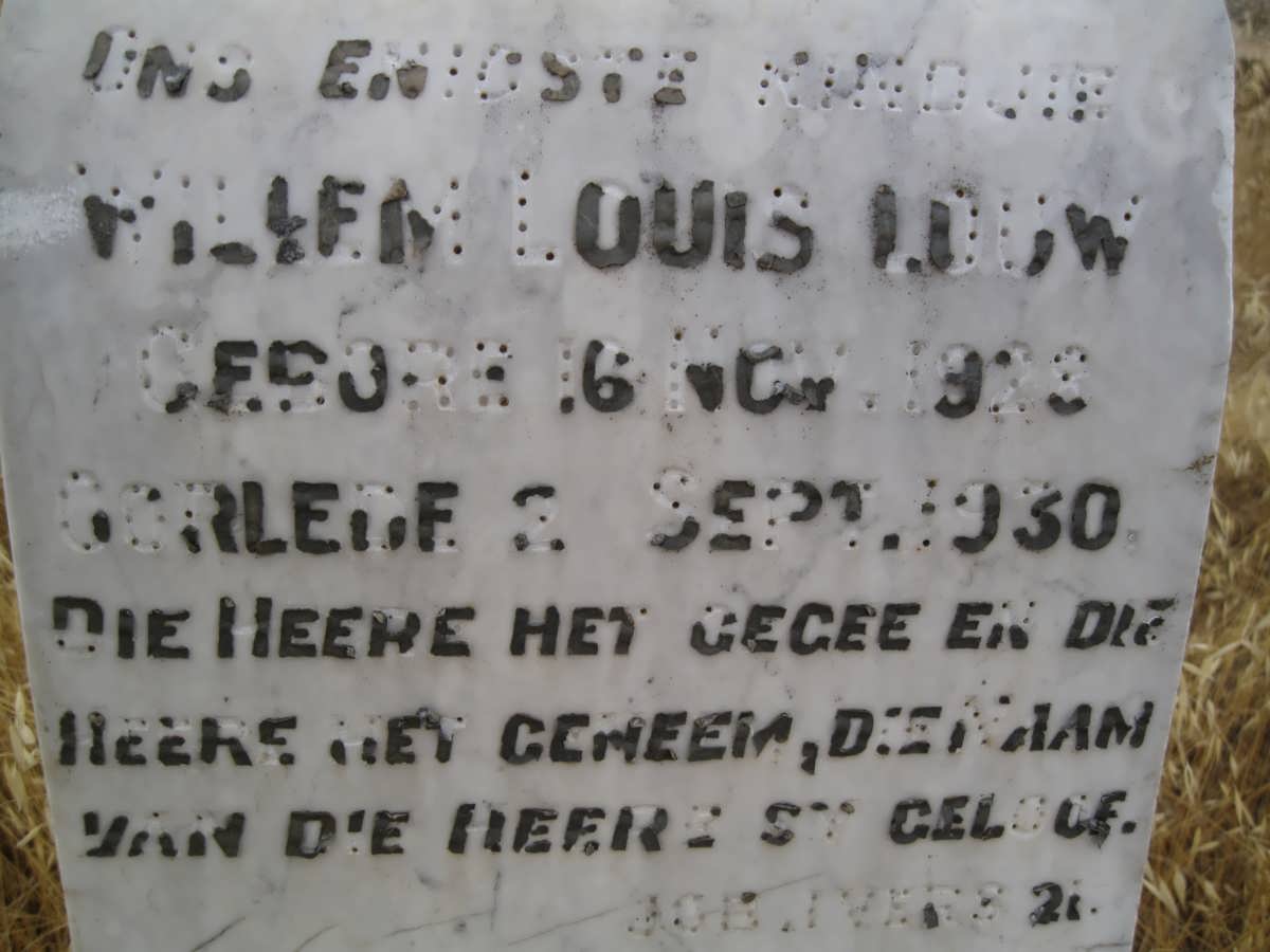 LOUW Willem Louis 1928-1930