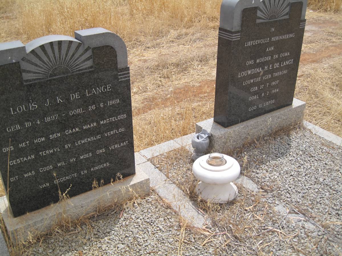 LANGE Louis J.K., de 1897-1969 &amp; Louwdina H.E. THERON 1907-1984
