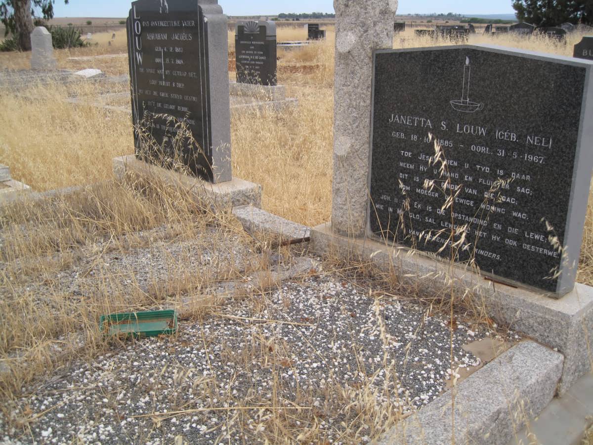 LOUW Abraham Jacobus 1883-1969 &amp; Janetta S. NEL 1885-1967