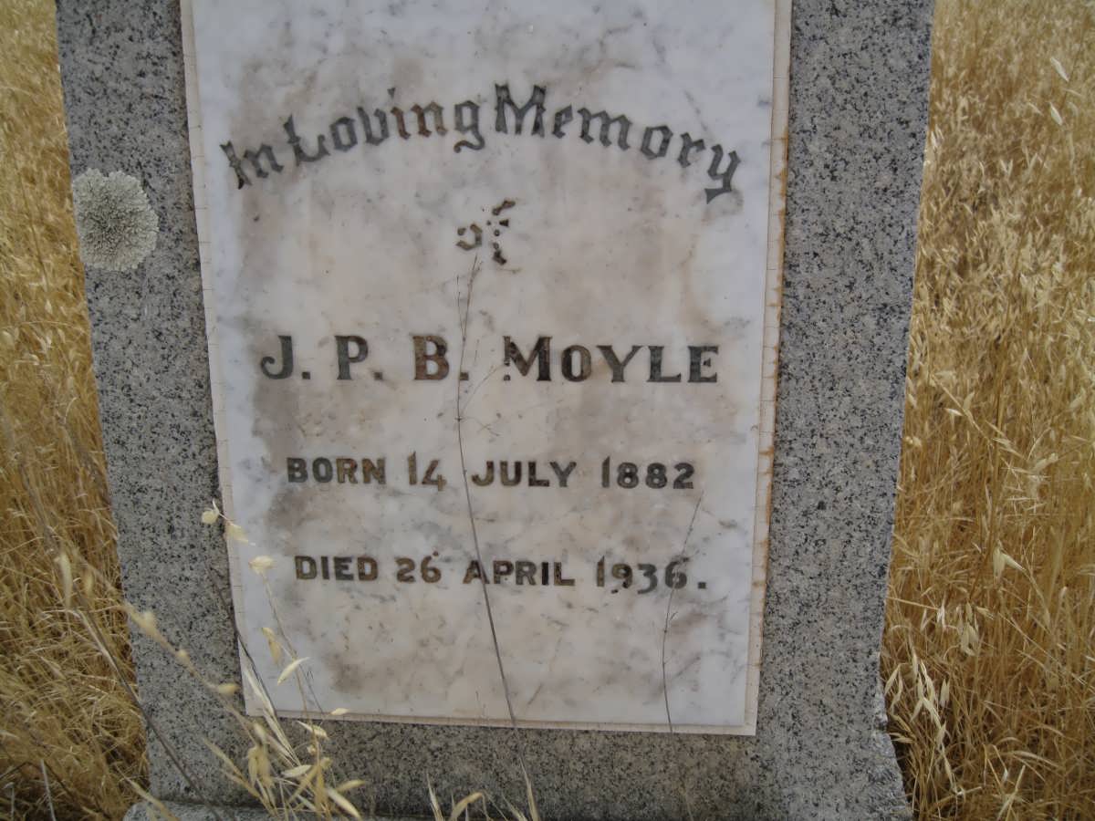 MOYLE J.P.B. 1882-1936