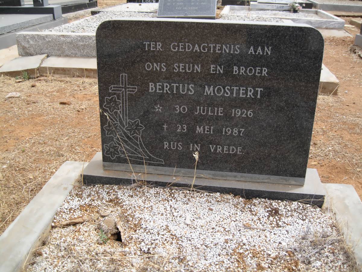 MOSTERT Bertus 1926-1987