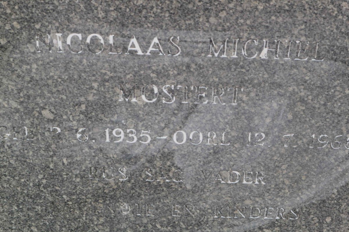 MOSTERT Nicolaas Michiel 1935-1966