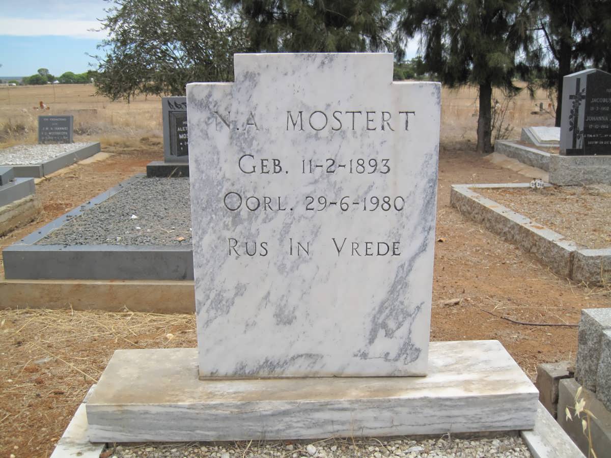 MOSTERT N.A. 1893-1980