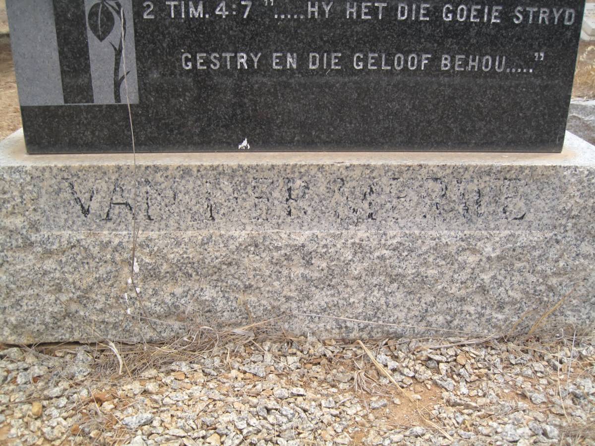 MERWE Jacobus Johannes, van der 1902-1974 &amp; Johanna J.M. NEL 1914-