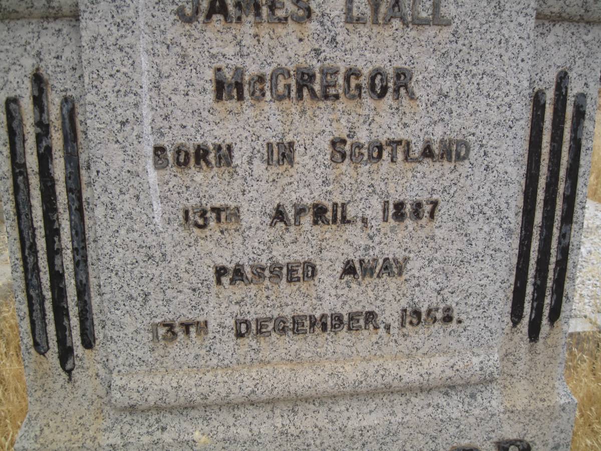 McGREGOR James Lyall 1887-1958