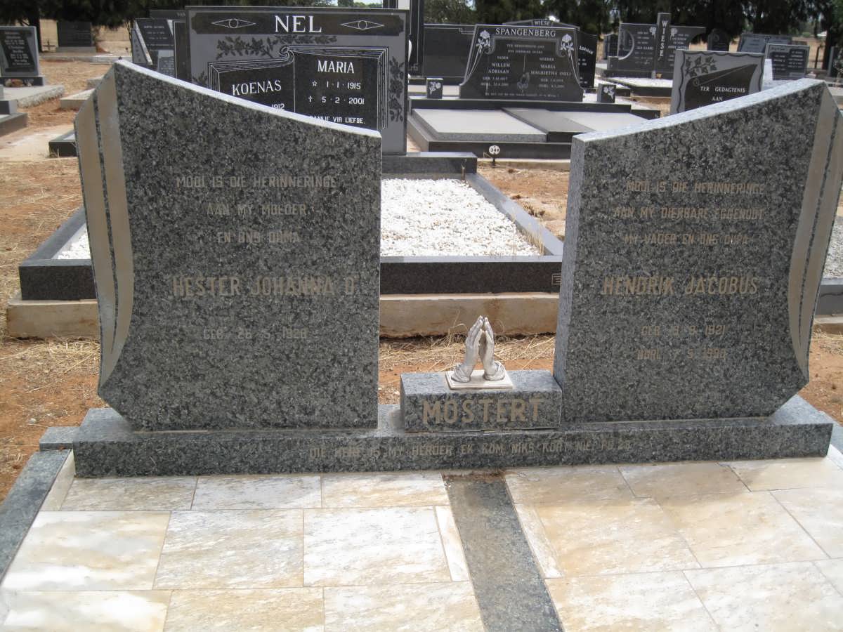 MOSTERT Hendrik Jacobus 1921-1998 &amp; Hester Johanna D. 192?-