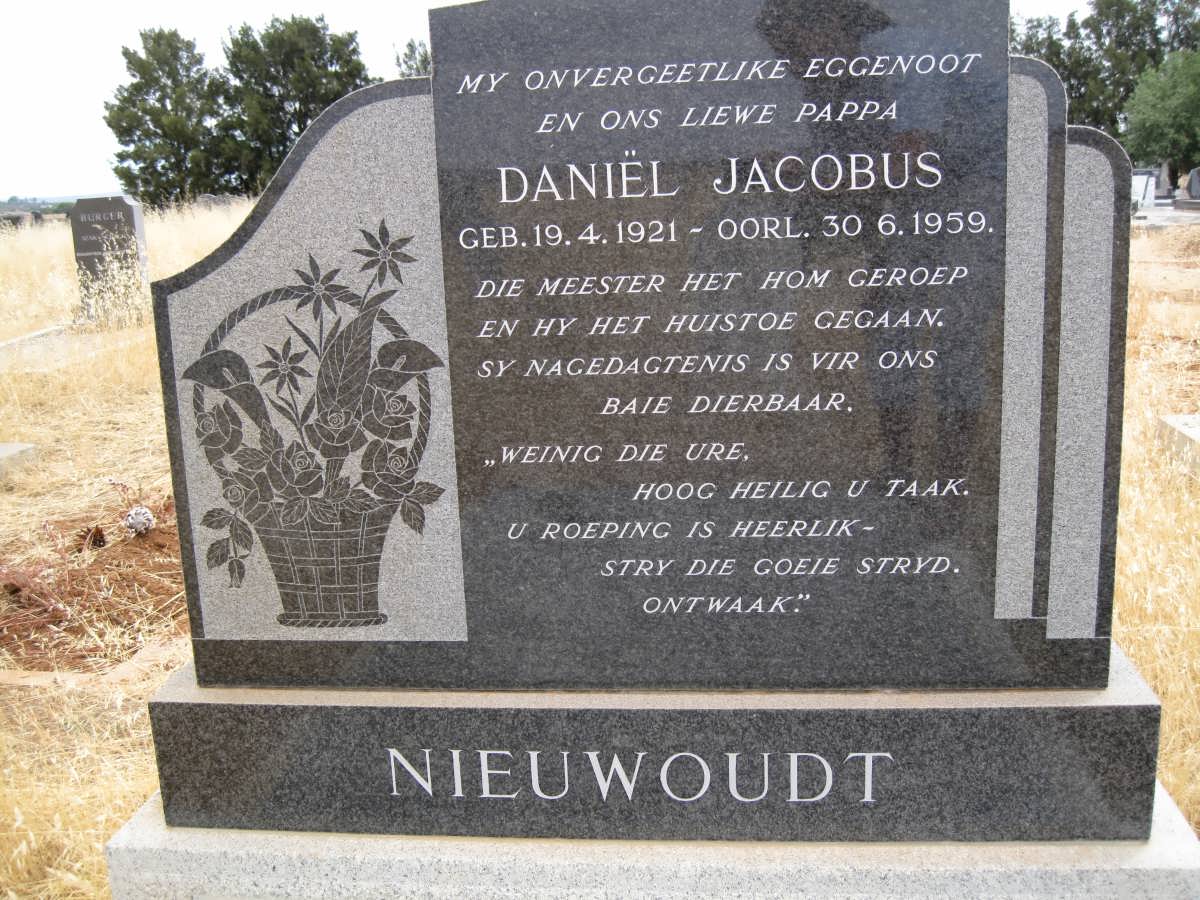 NIEUWOUDT Daniel Jacobus 1921-1959
