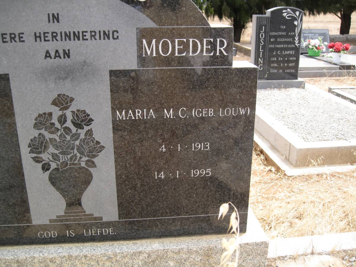 PLESSIS Maria M.C., du nee LOUW 1913-1995