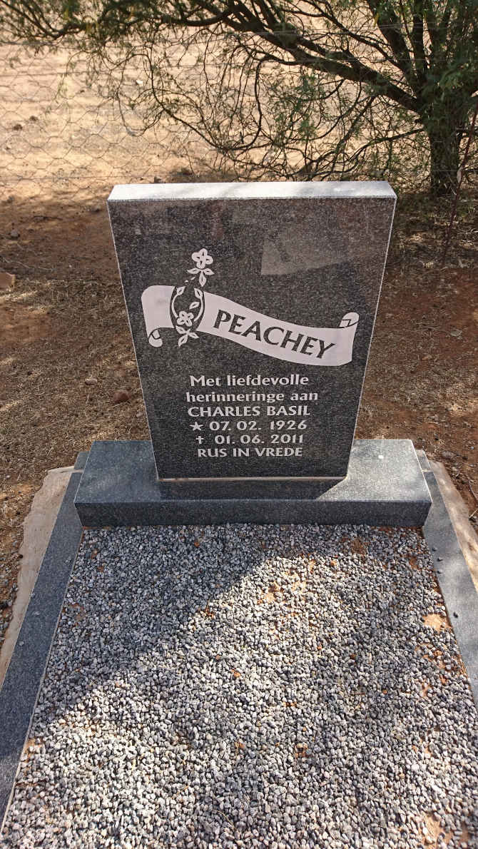 PEACHEY Charles Basil 1926-2011