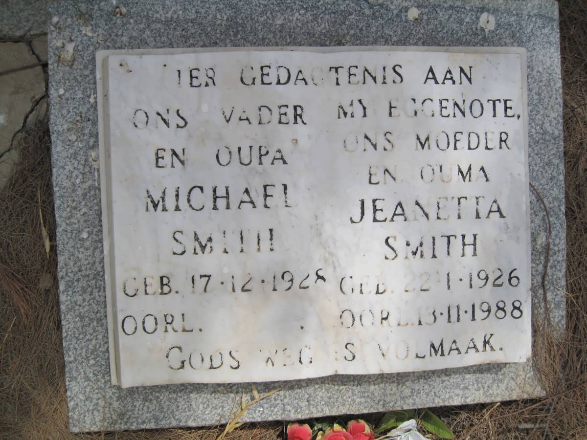 SMITH Michael 1928- &amp; Jeanetta 1926-1988