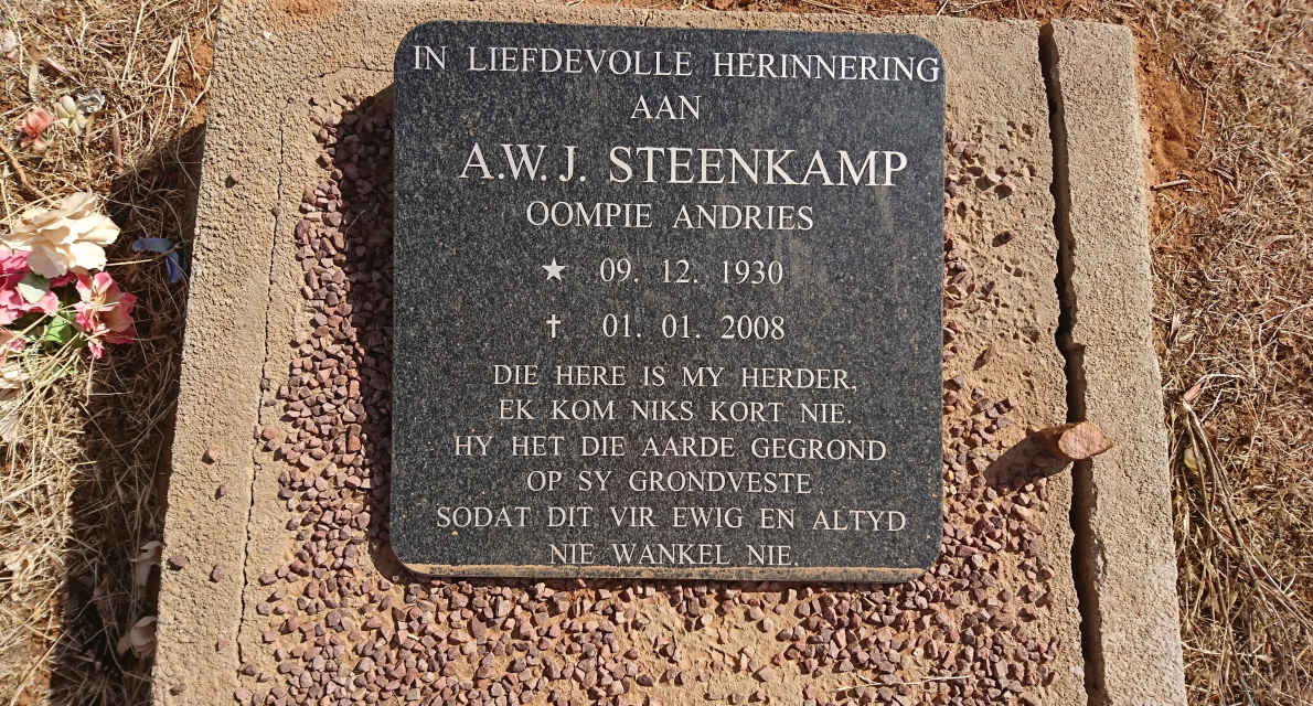 STEENKAMP A.W.J. 1930-2008
