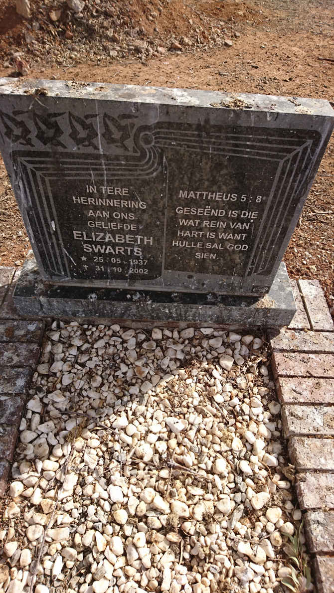 SWARTS Elizabeth 1937-2002
