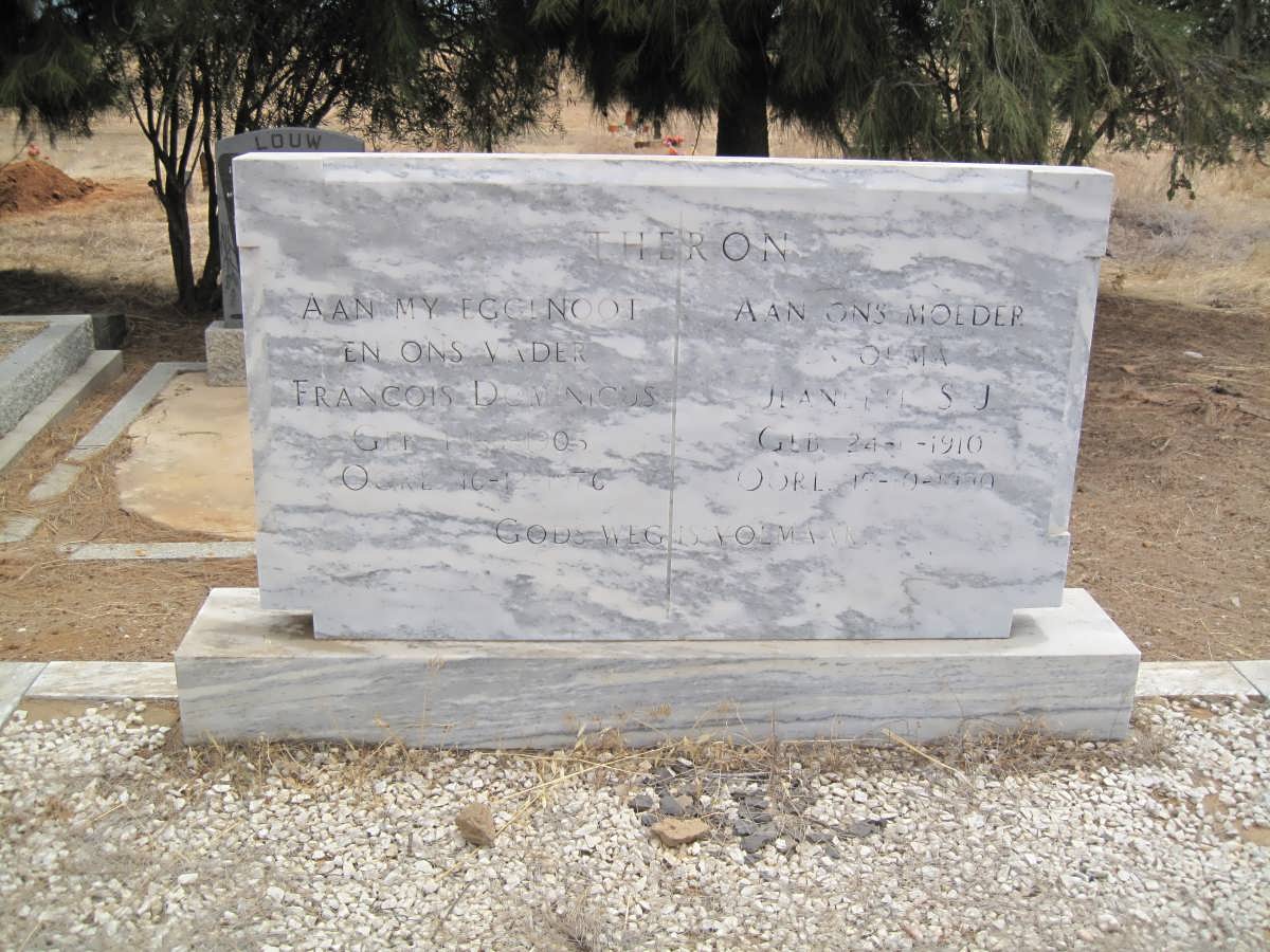 THERON Francois Dominicus 1903-1976 &amp; Jeannette S.J. 1910-1990