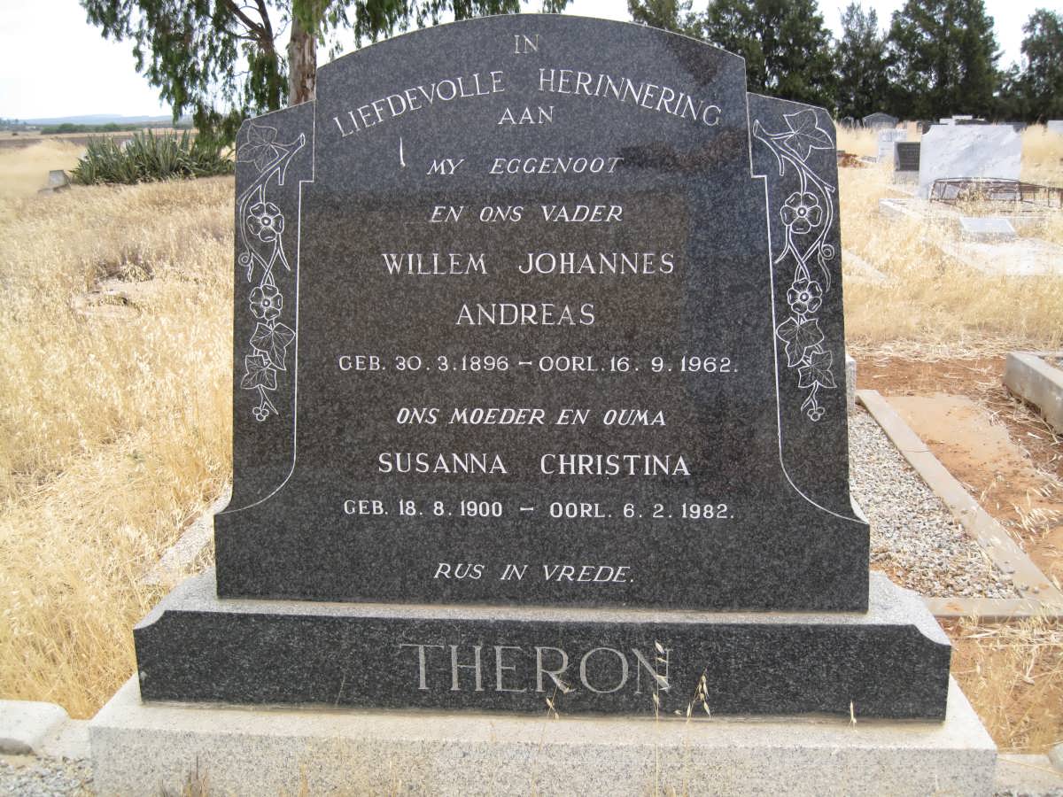 THERON Willem Johannes Andreas 1896-1962 &amp; Susanna Christina 1900-1982