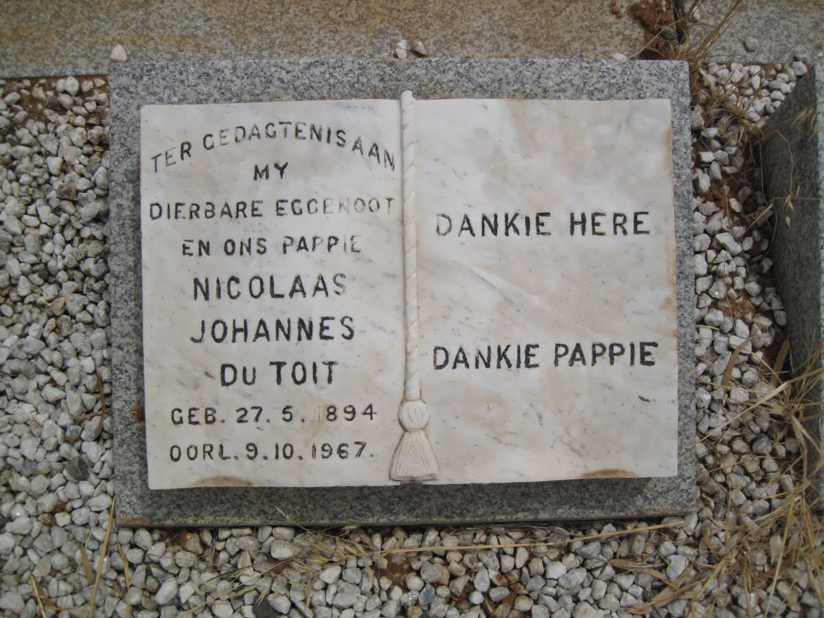 TOIT Nicolaas Johannes, du 1894-1967