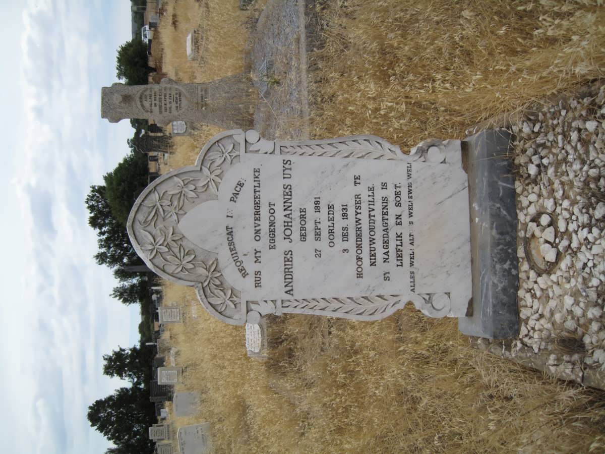 UYS Andries Johannes 1891-1931