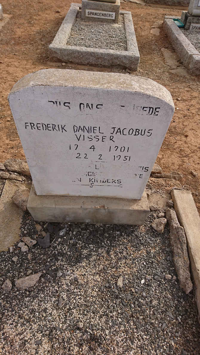 VISSER Frederick Daniel Jacobus 1901-1951